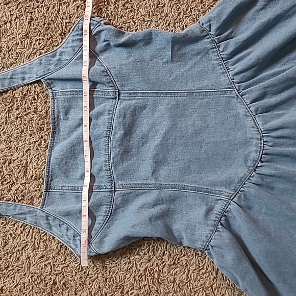 Missguided Denim Halter Mini Corset Style Bustier Dress Size Medium - Picture 3 of 7